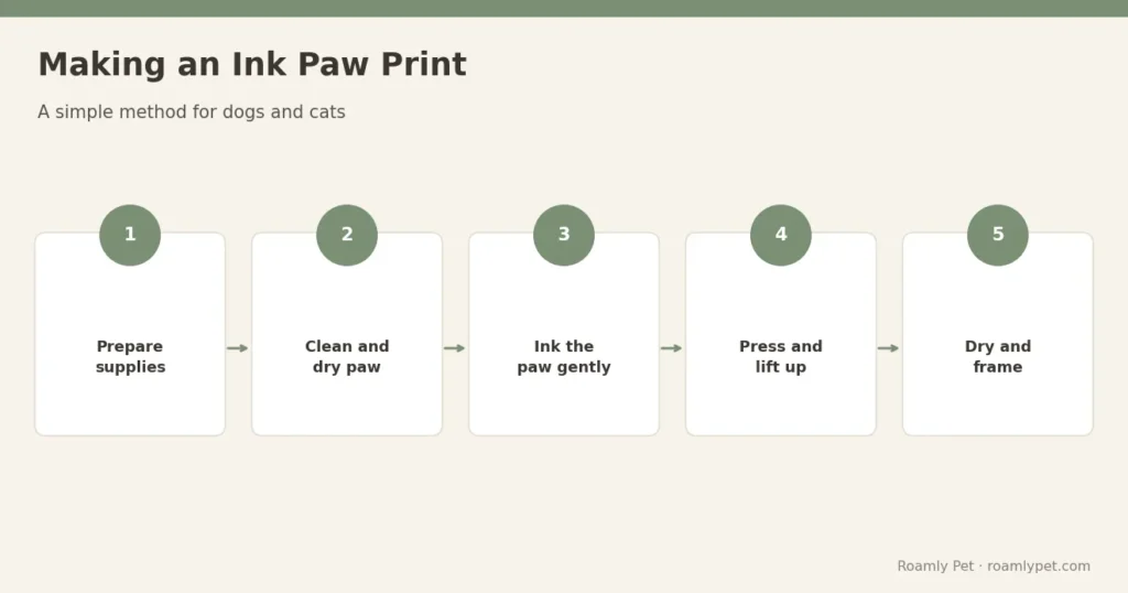 Making an Ink Paw Print