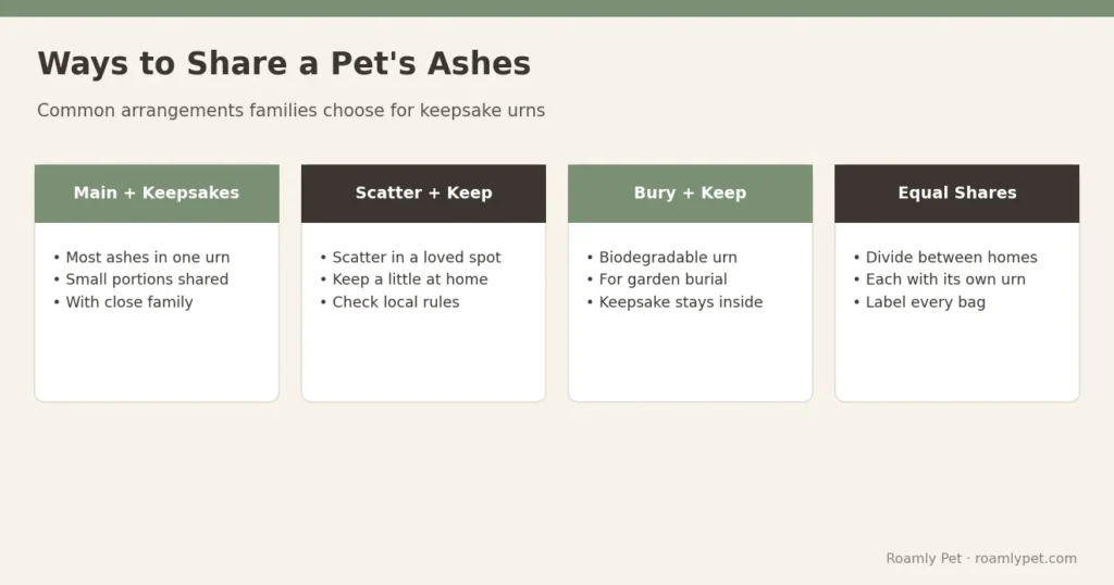 Ways to Share a Pet's Ashes