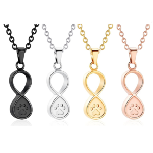 Infinity Paw Print Urn Necklace