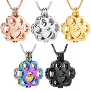 Hollow Paw Heart Memorial Locket